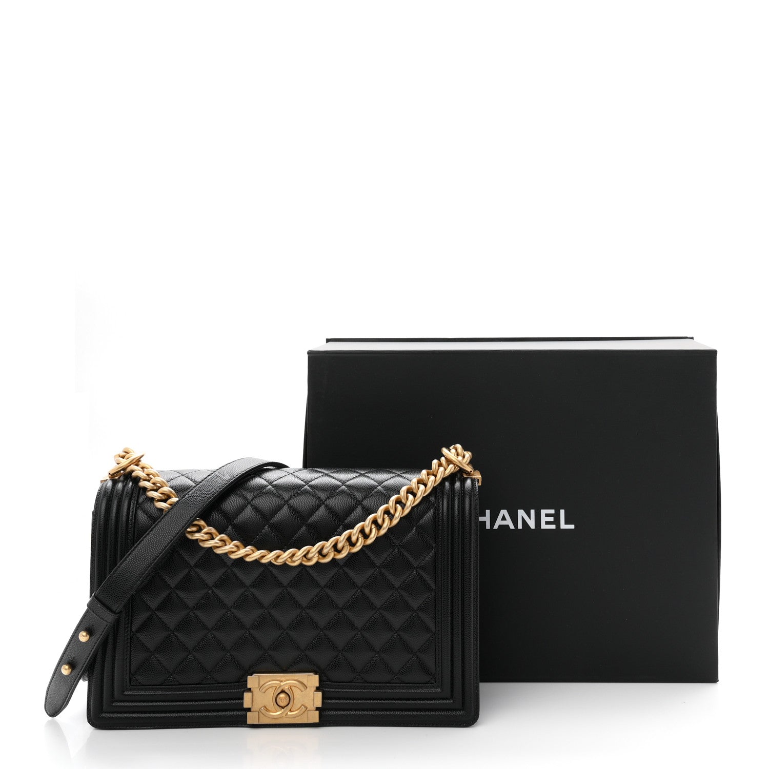 Chanel Caviar Quilted New Medium Boy Flap Black 11 of 11