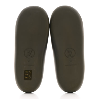 Louis Vuitton Rubber Monogram Embossed Sunbath Flat Mule 38 Kaki 5 of 10