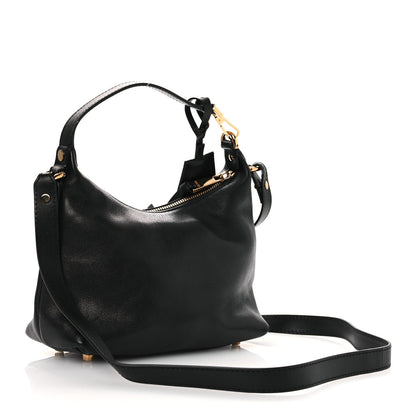 Versace Nappa Logo Tag Hobo Black 3 of 10