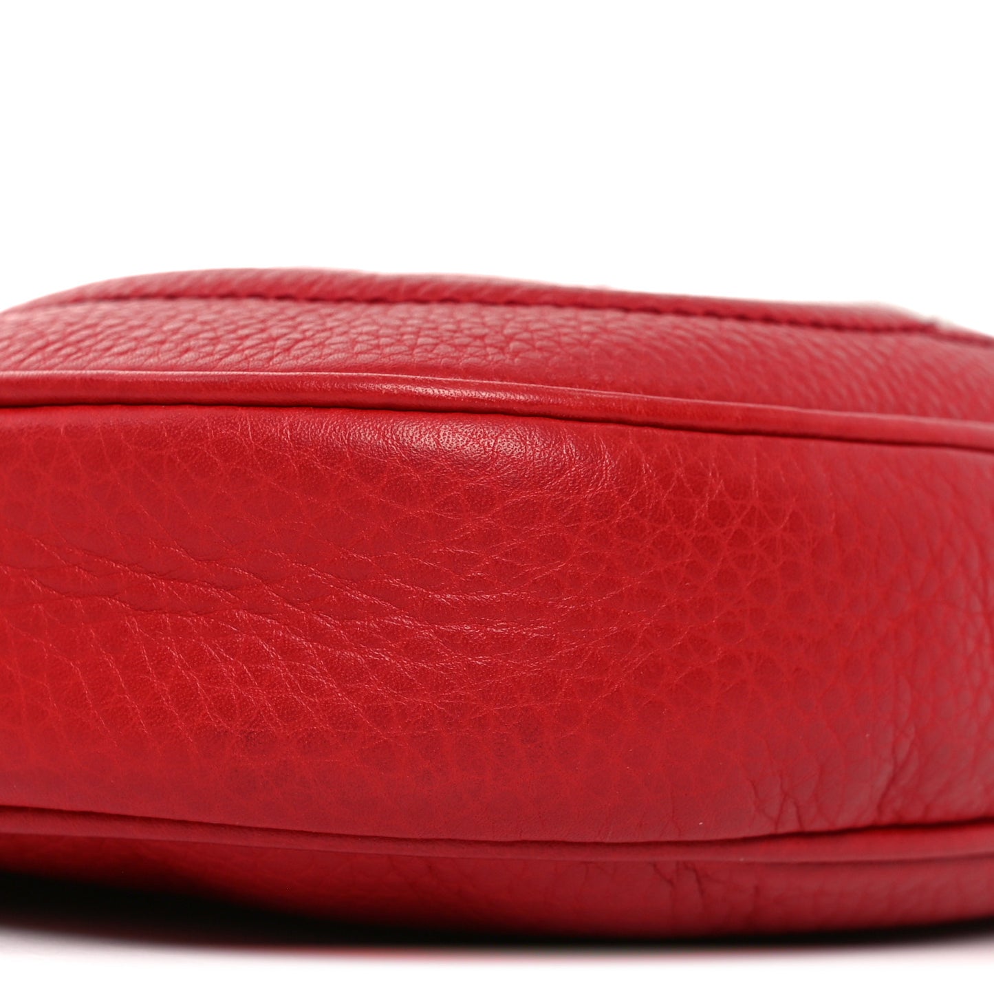 Pebbled Calfskin Mini Soho Chain Bag Tabasco Red