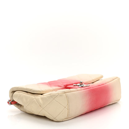 Chanel Caviar Quilted Ombre Medium Single Flap White Rose Pink 4 of 13