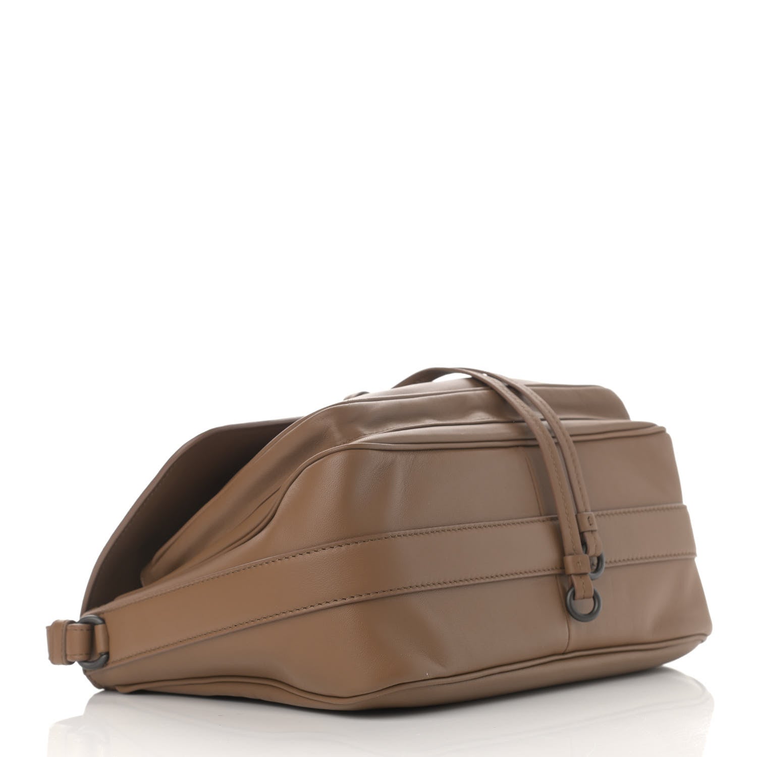 Bottega Veneta Nappa Small Intrecciato Saddle Crossbody Camel 4 of 12