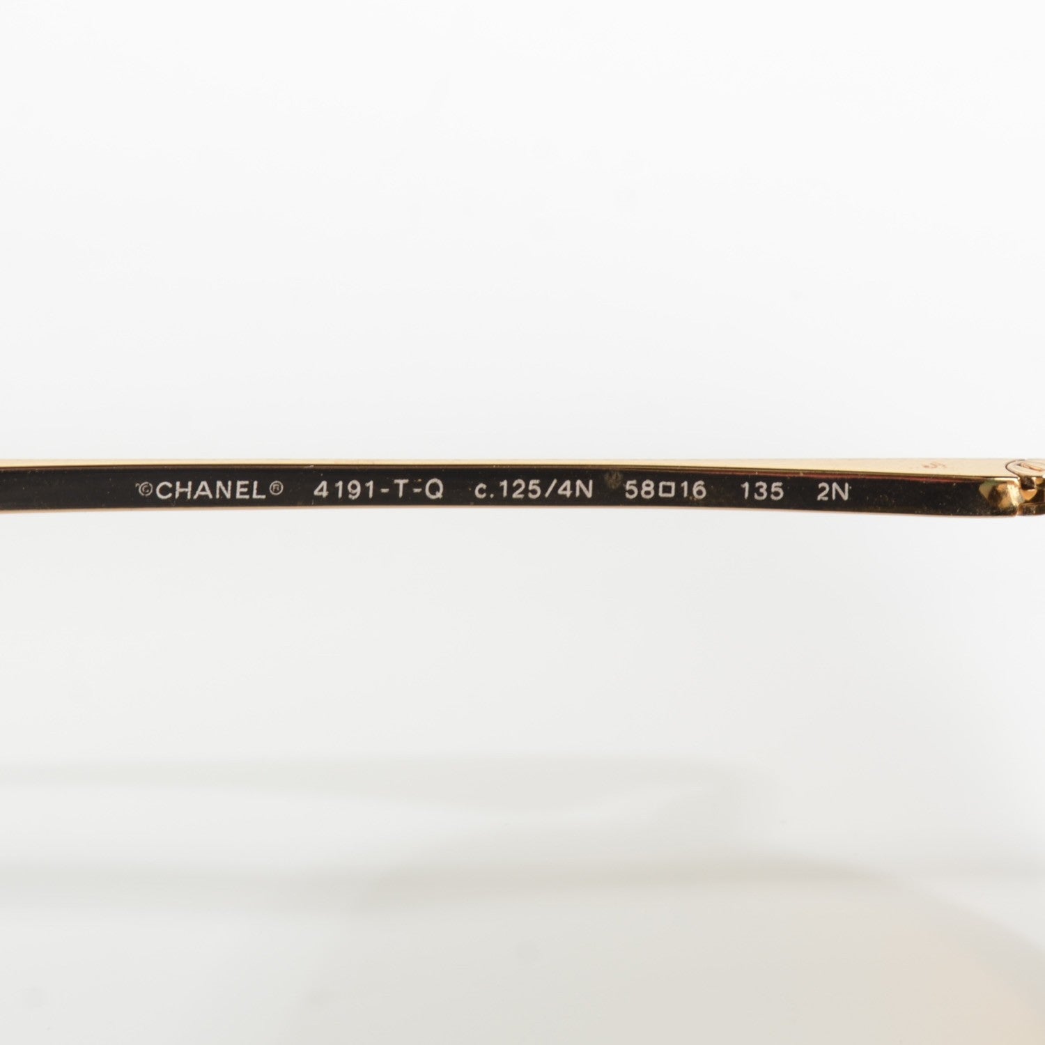 Chanel Lambskin CC Sunglasses 4190-T-Q Gold 3 of 6