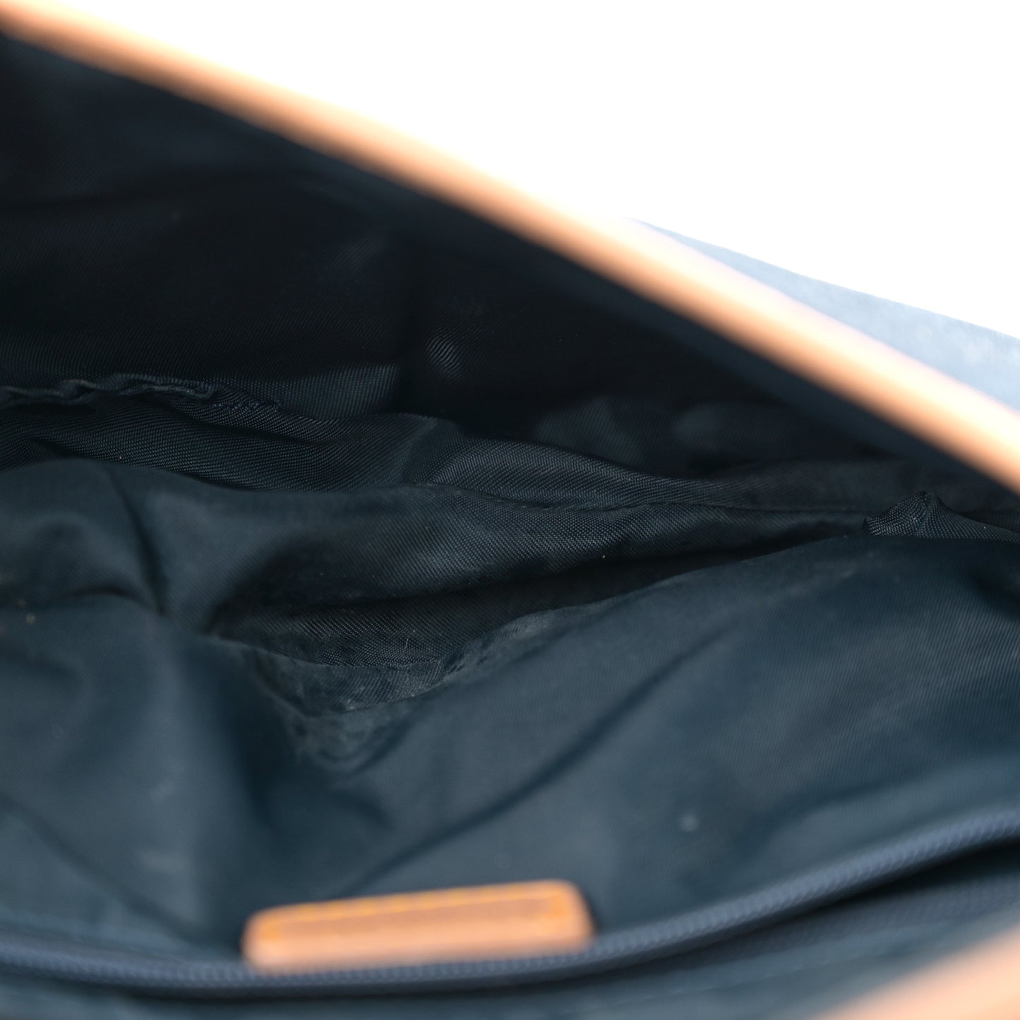 Denim Calfskin Saddle Bag Blue