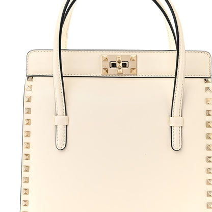 Valentino Garavani Vitello Rockstud Tote Ivory 7 of 12