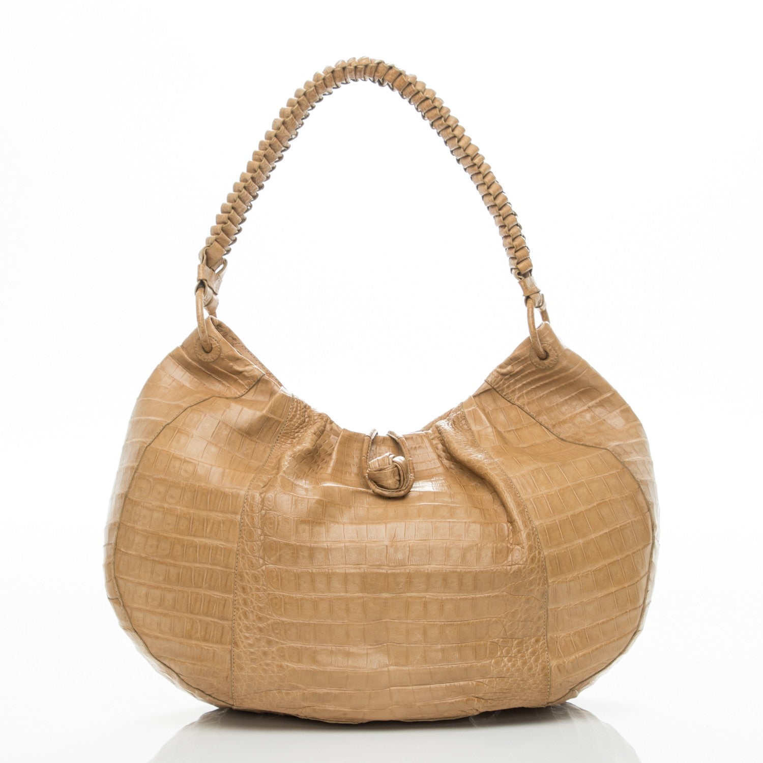 Nancy Gonzalez Crocodile Hobo Beige 1 of 8
