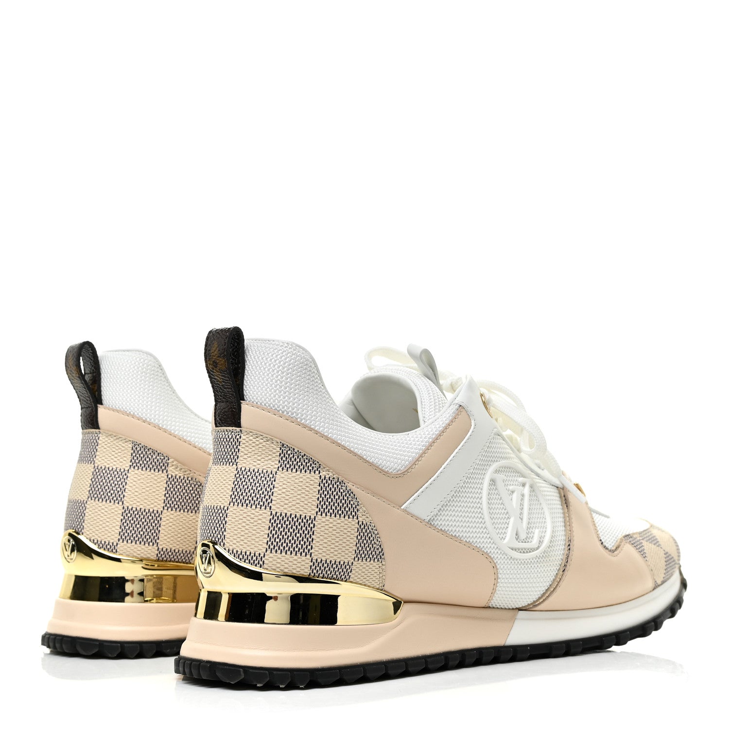Louis Vuitton Calfskin Damier Azur Run Away Sneakers 40 White 5 of 10