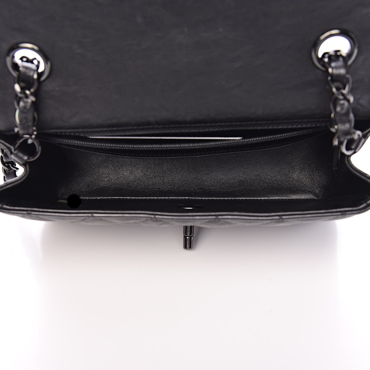 Chanel Crumpled Calfskin Quilted Mini Rectangular Flap So Black 5 of 10