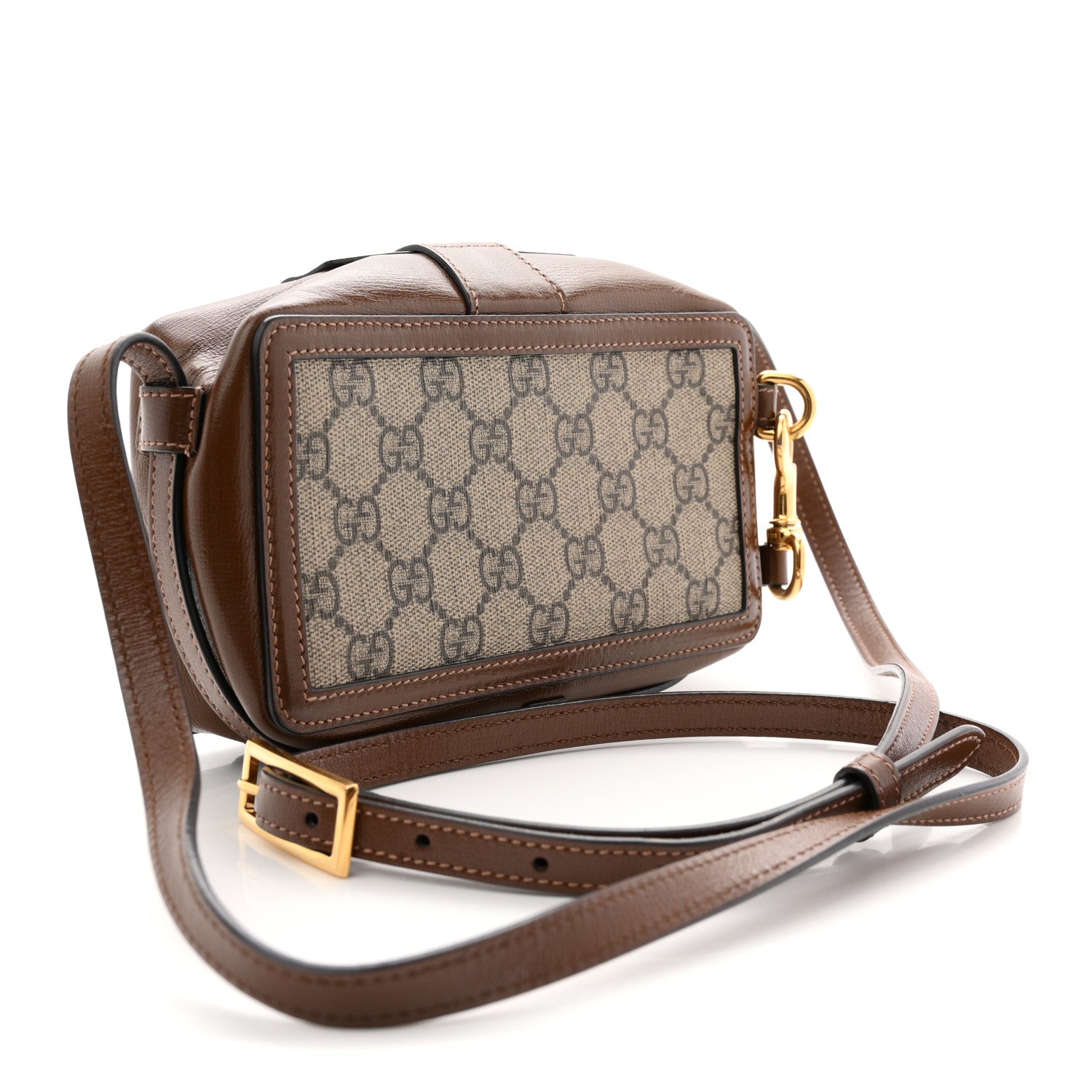 Gucci GG Supreme Monogram Mini Clasp Bag Beige Brown 1867661