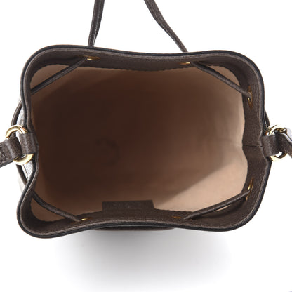 Gucci GG Supreme Monogram Web Mini Ophidia Bucket Bag Brown 5 of 11