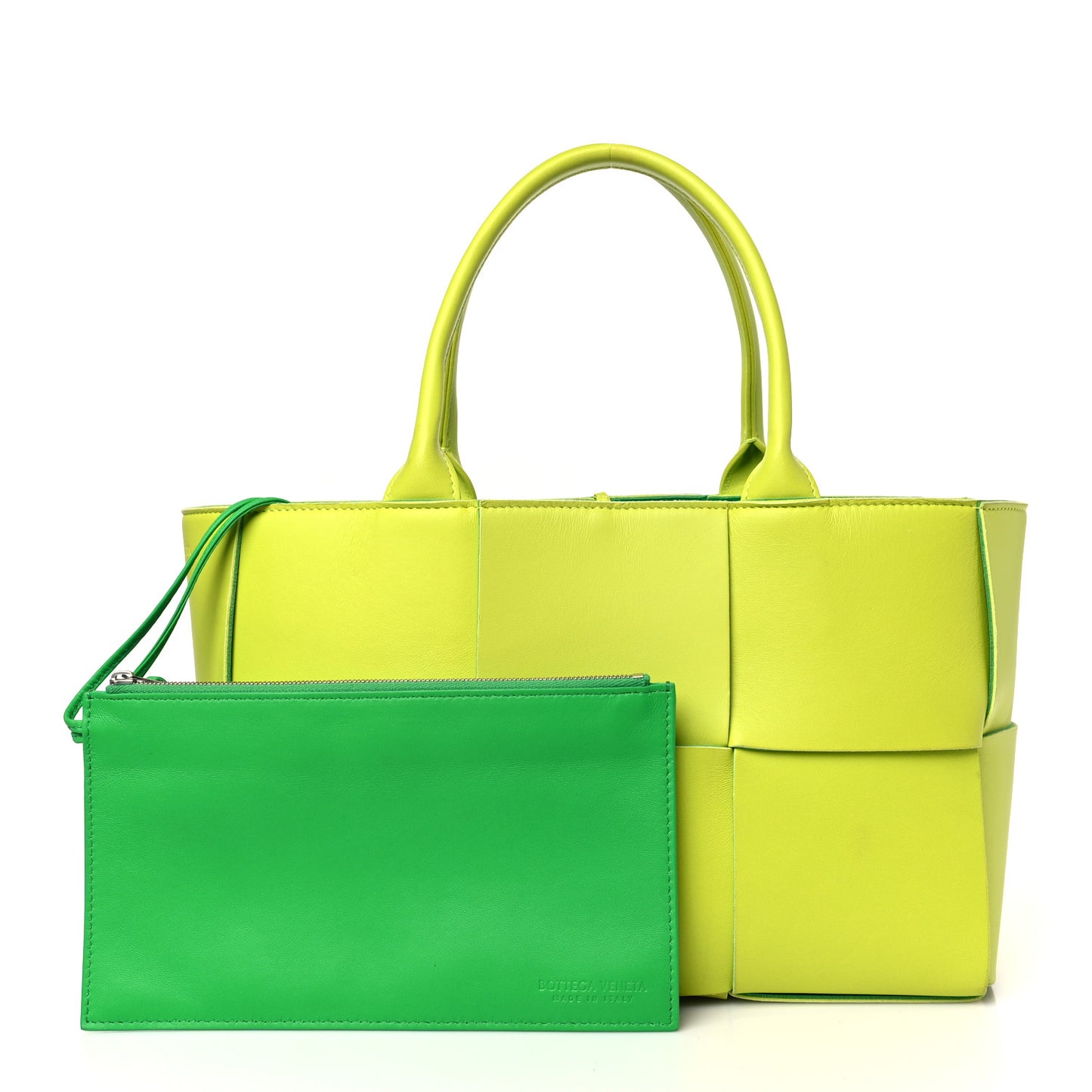 Nappa Maxi Intrecciato Small Arco Tote Acid