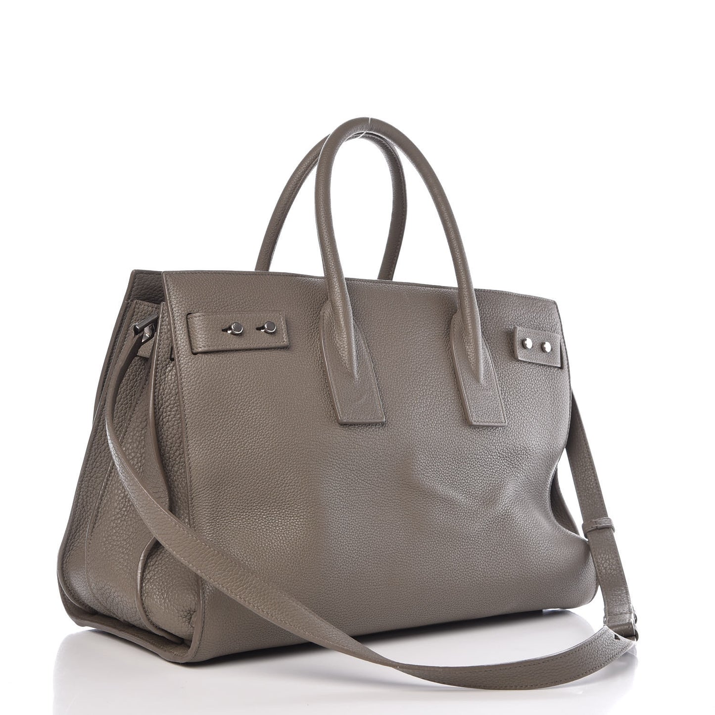 Grained Calfskin Medium Supple Sac De Jour Kaki Militaire