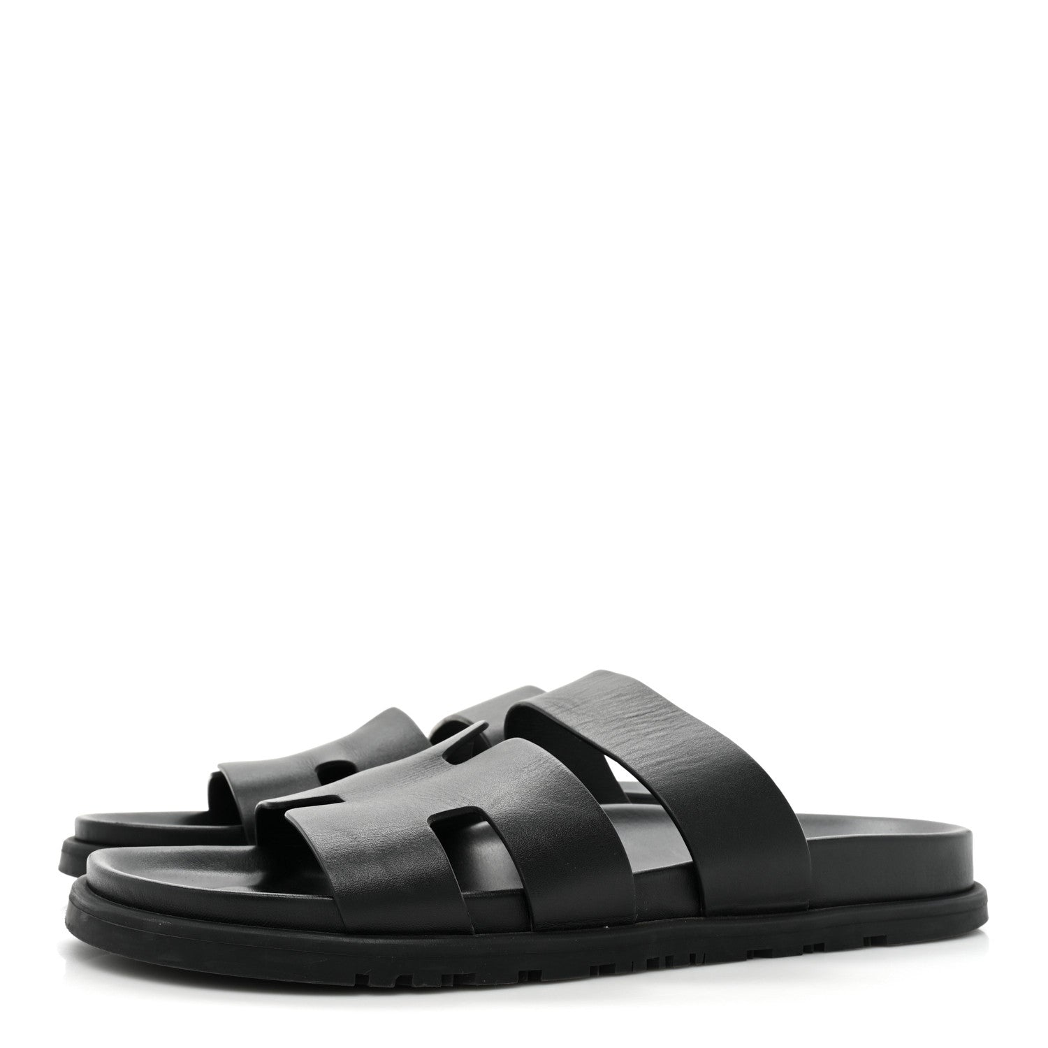 Hermes Calfskin Mens Ankara Sandals 43 Black 3 of 11