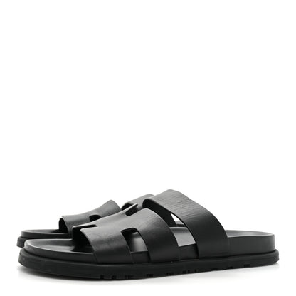 Hermes Calfskin Mens Ankara Sandals 43 Black 3 of 11