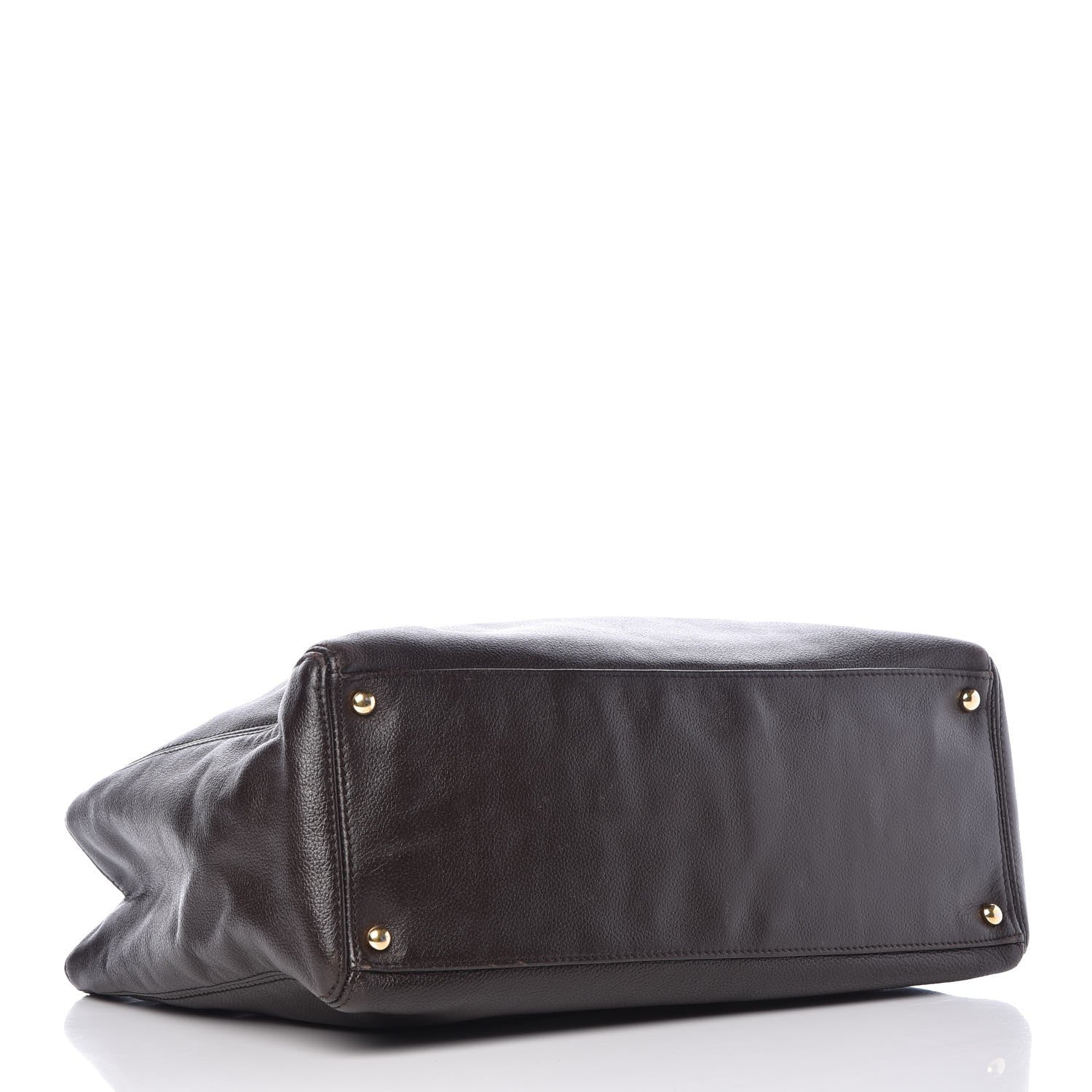 Chanel Calfskin Cerf Executive Shopper Tote Dark Brown 4 of 13