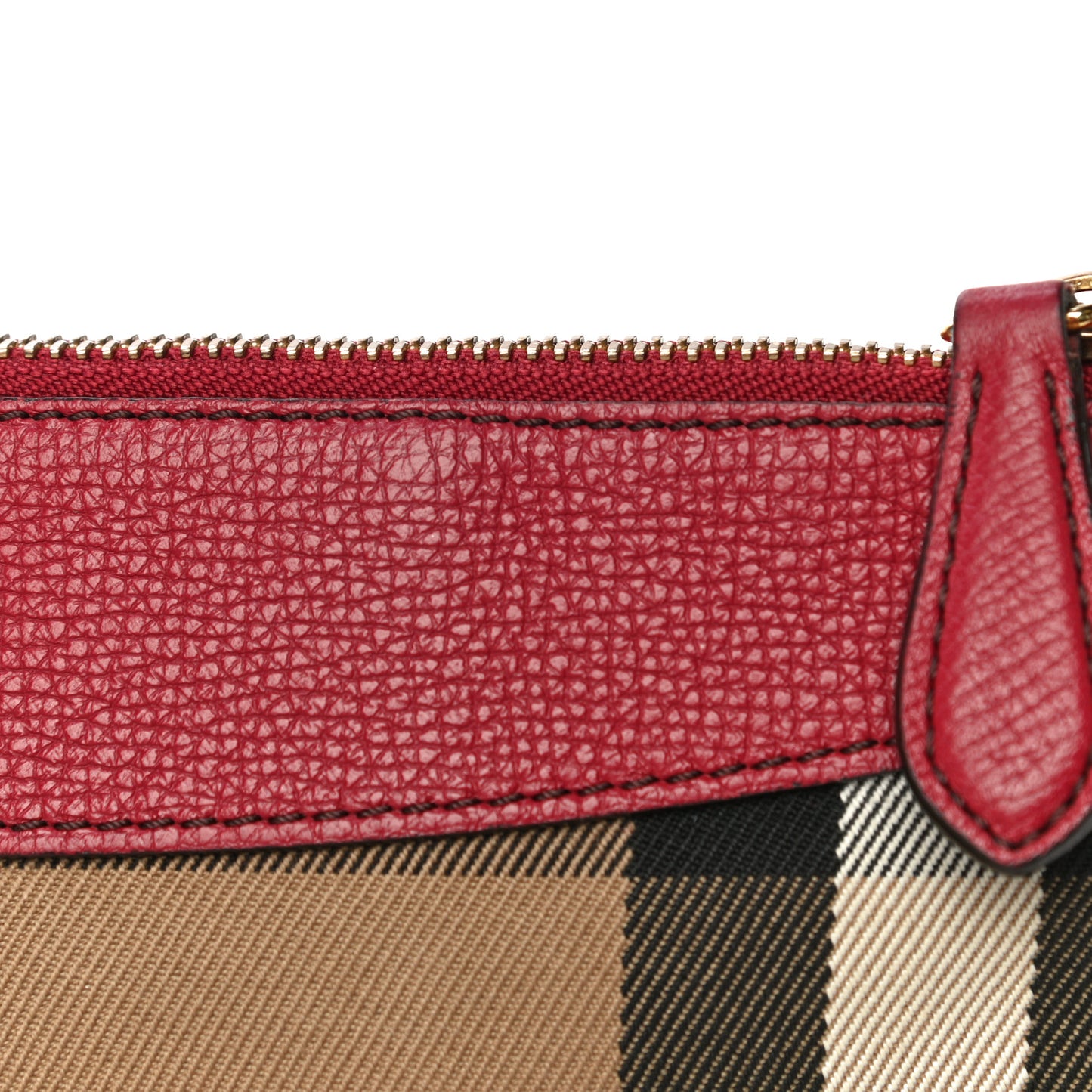 House Check Derby Peyton Crossbody Clutch Bag Russet Red