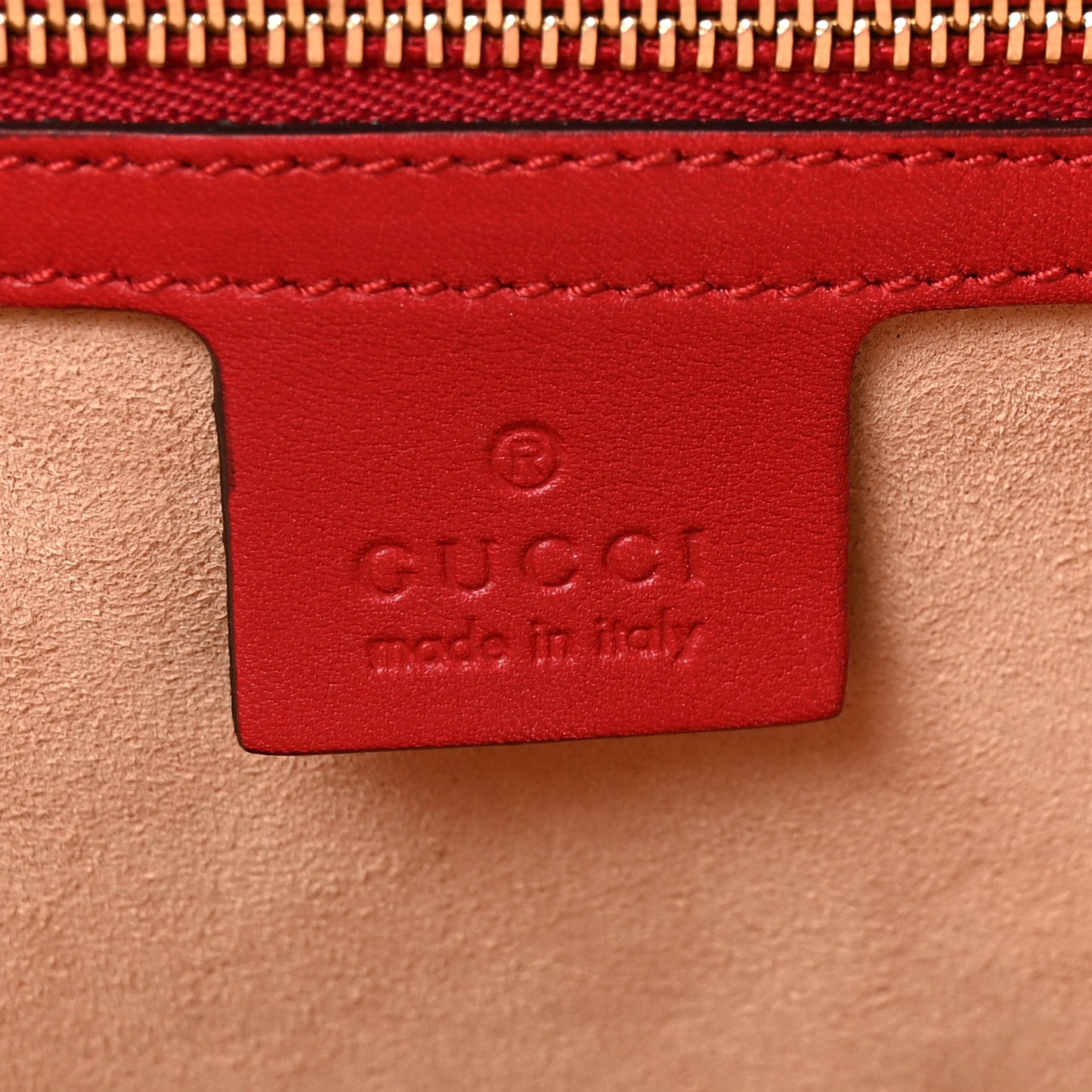 GG Supreme Monogram Calfskin Medium Padlock Shoulder Bag Beige Hibiscus Red New Rosette