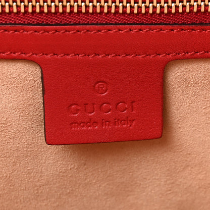 Gucci GG Supreme Monogram Calfskin Medium Padlock Shoulder Bag Beige Hibiscus Red New Rosette 6 of 10