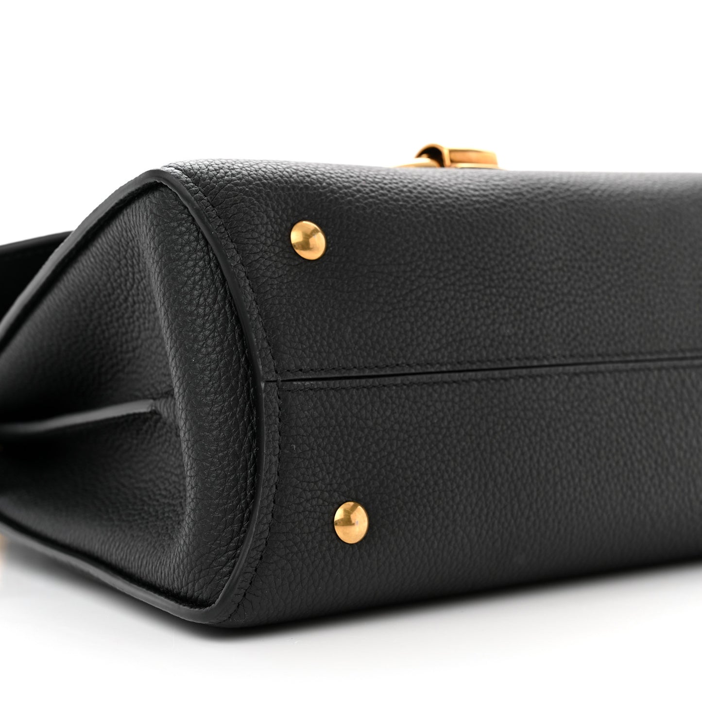 Calfskin Small Margot Top Handle Satchel Black