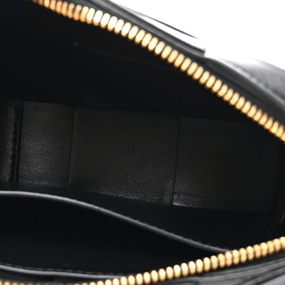 Bottega Veneta Lambskin Maxi Intreccio Cassette Phone Pouch Crossbody Bag Black 5 of 9