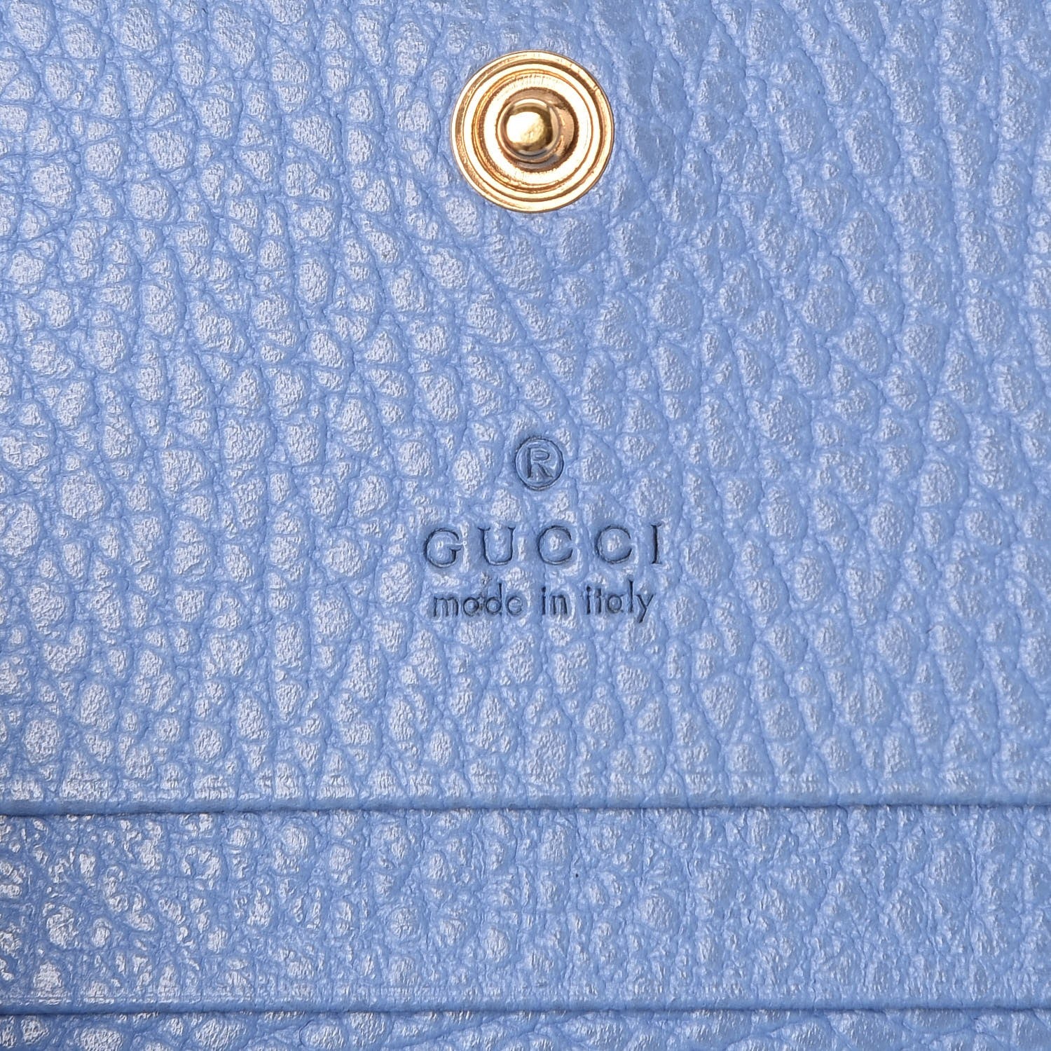 Gucci Dollar Calfskin GG Marmont Card Case Clear Sky Blue 6 of 8