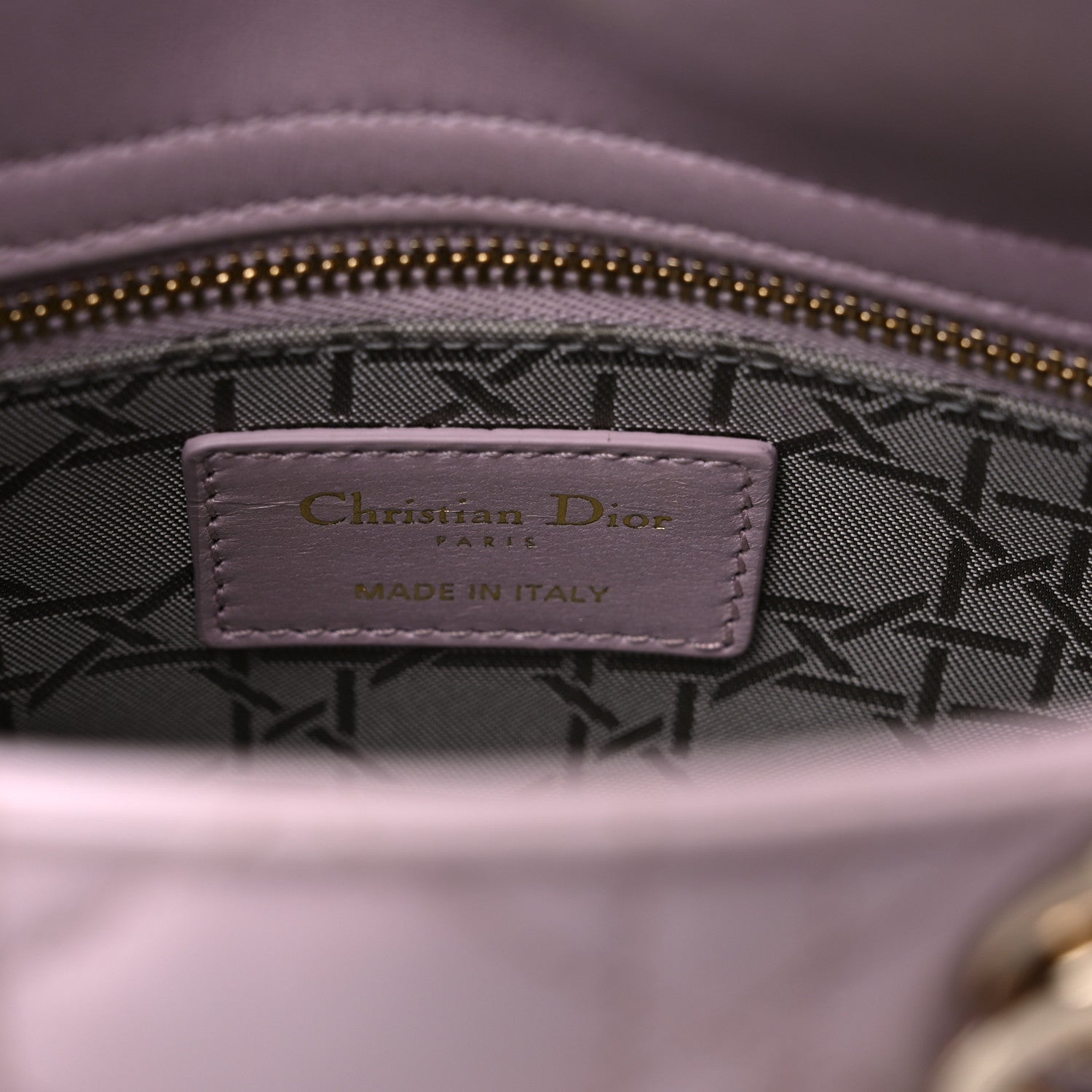 Christian Dior Metallic Lambskin Cannage Mini Lady Dior Lotus 6 of 9
