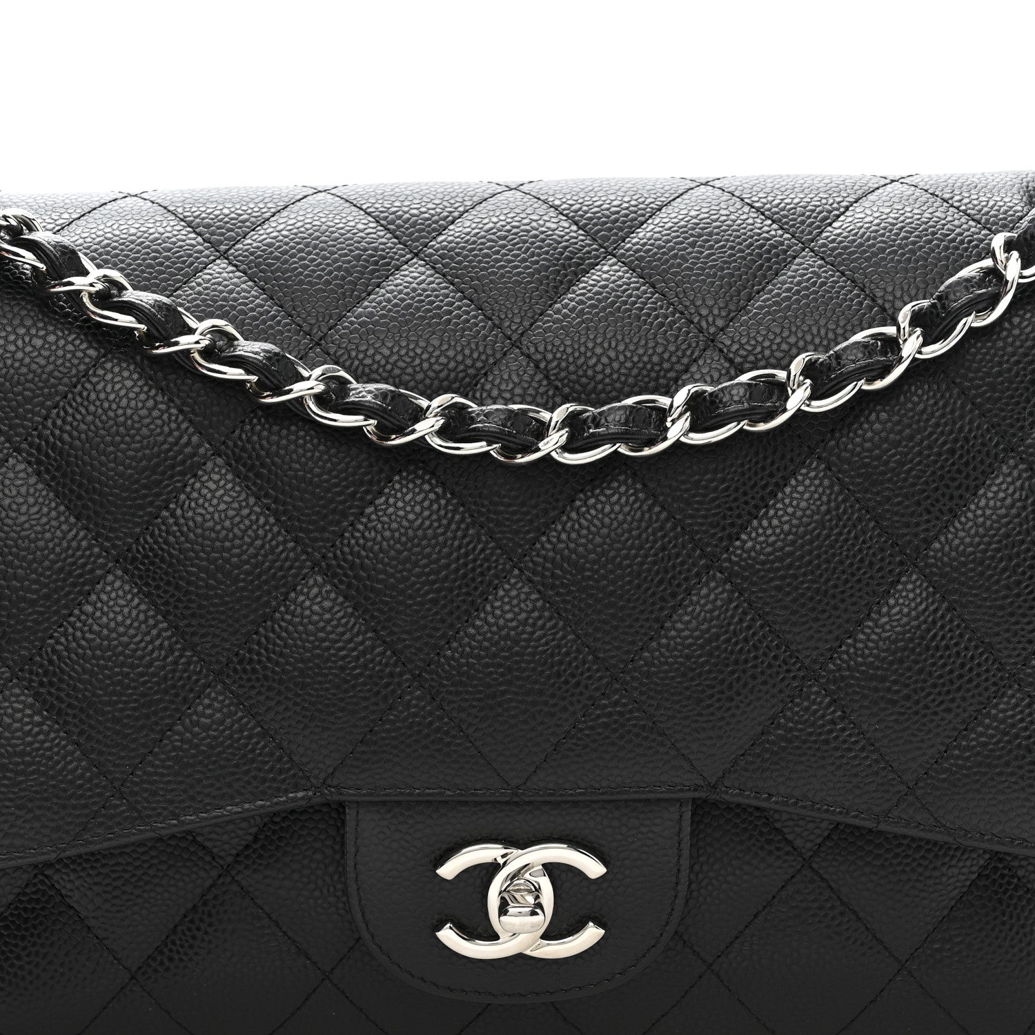 Chanel Caviar Quilted Jumbo Double Flap Black 8 of 10