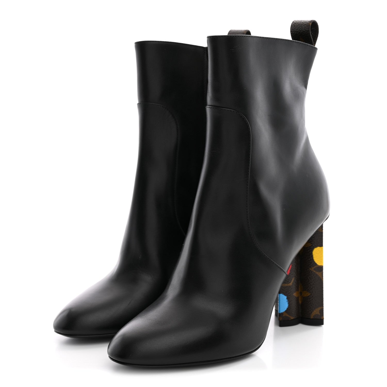 Louis Vuitton LV X YK Calfskin Monogram Silhouette Ankle Boots 37.5 Black 4 of 12