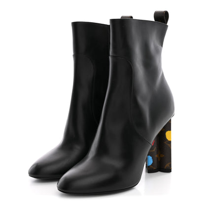 Louis Vuitton LV X YK Calfskin Monogram Silhouette Ankle Boots 37.5 Black 4 of 12
