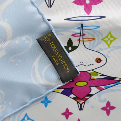 Louis Vuitton Murakami Mushroom Head Silk Scarf 4 of 5