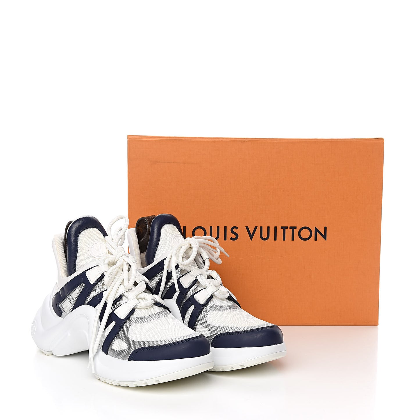 Calfskin Technical Nylon LV Archlight Sneaker 38 White
