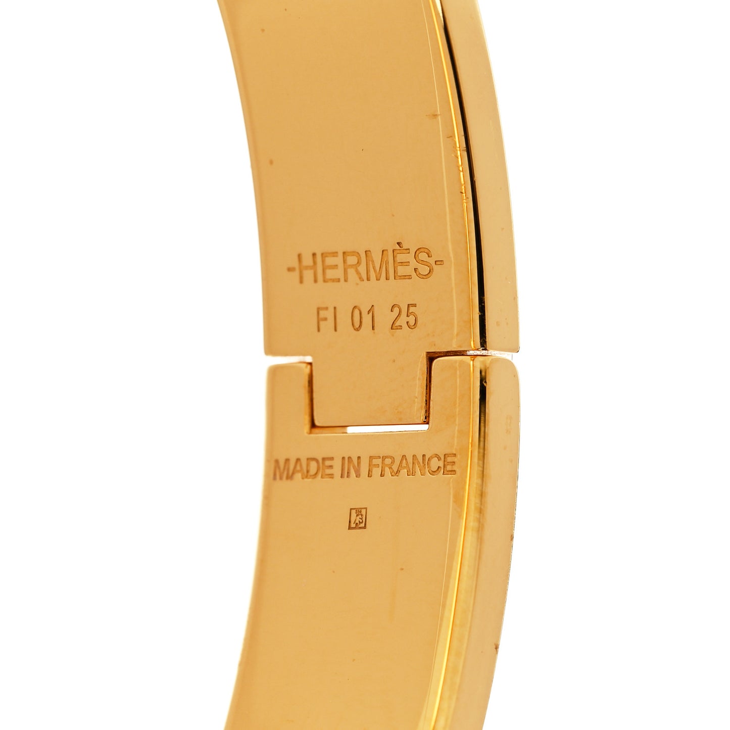 Enamel Narrow Clic Clac H Bracelet PM White