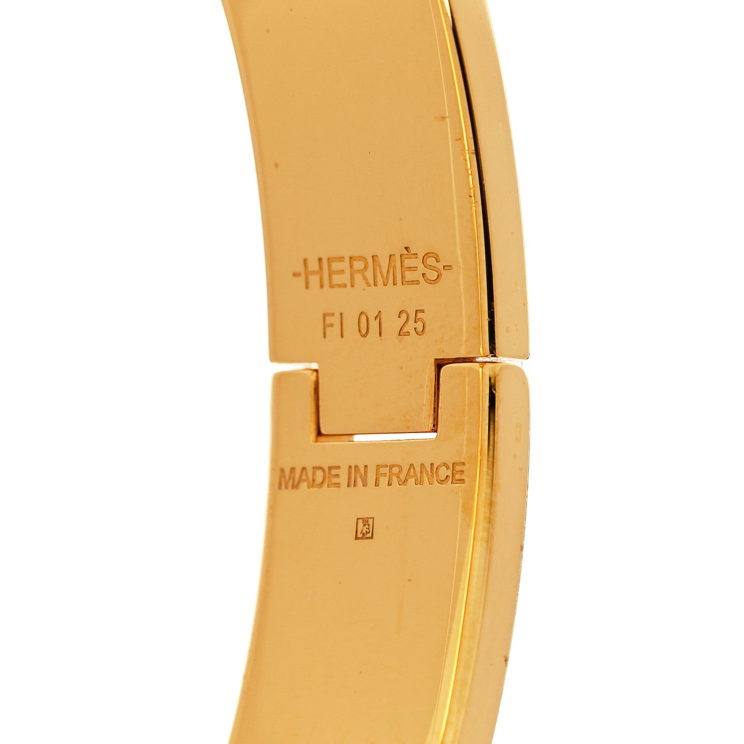 Hermes Enamel Narrow Clic Clac H Bracelet PM White 4 of 5