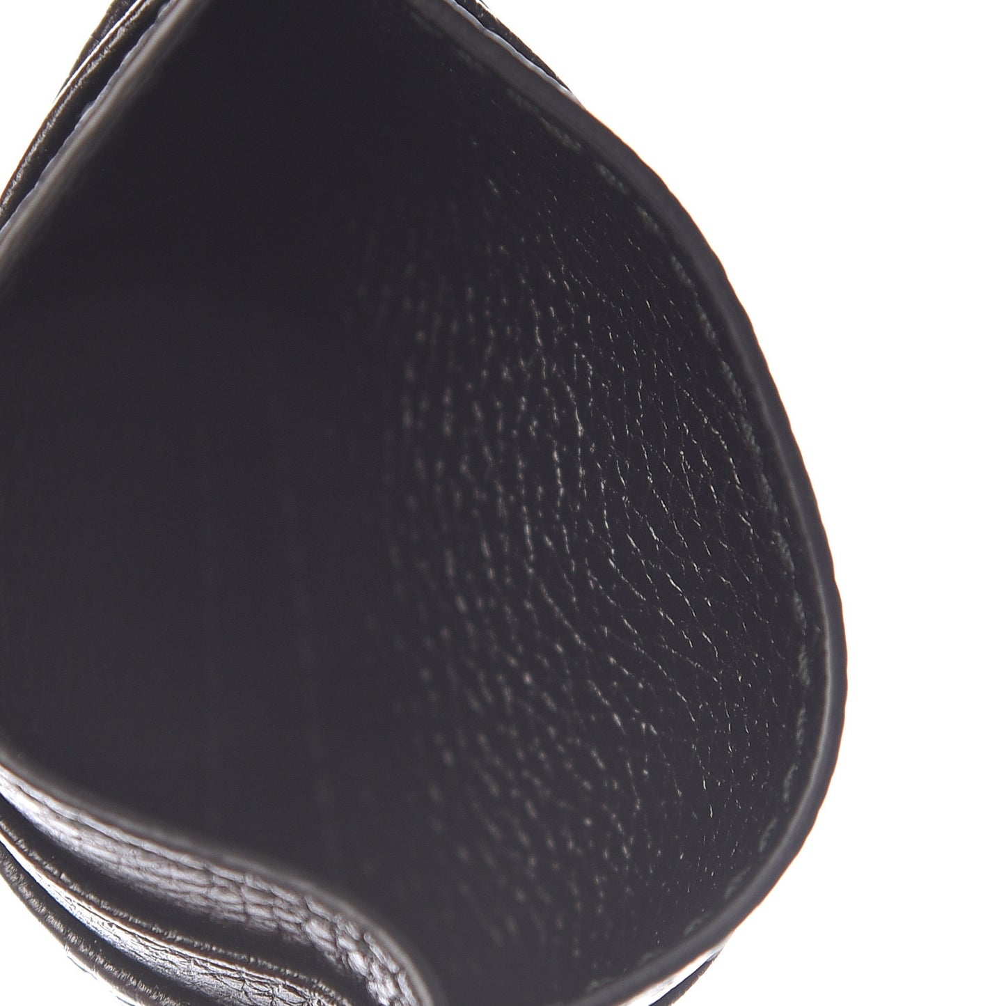 Grainy Calfskin Zumi Card Holder Black