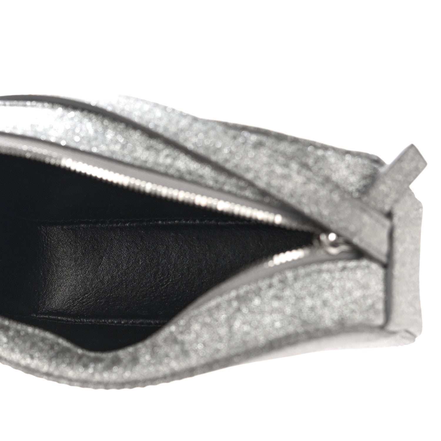 Balenciaga Glitter Calfskin Logo XS Everyday Camera Bag Silver 5 of 11