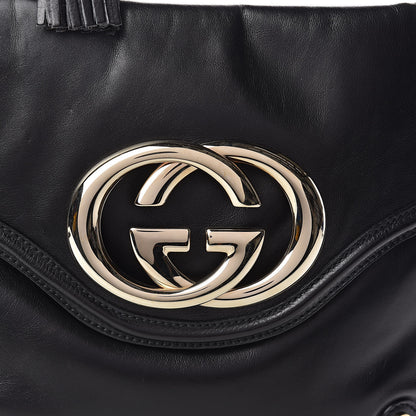 Gucci Calfskin Medium Britt Tassel Shoulder Bag Black 10 of 10