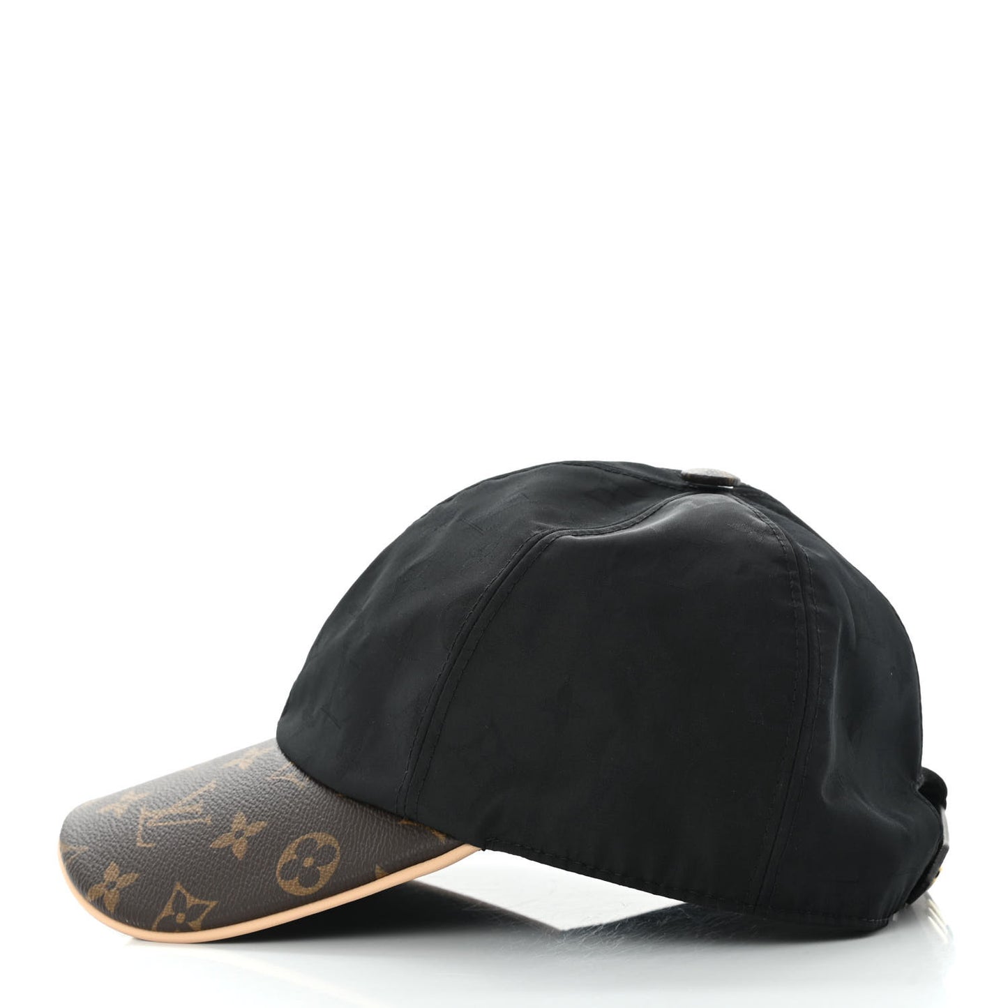 Polyester Silk Monogram LV Get Ready Cap M Black