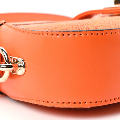 Gucci Calfskin Monogram Mini Moon Side Shoulder Bag Orange 8 of 9
