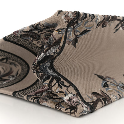 Christian Dior Canvas Embroidered Jardin D'Hiver Medium Book Tote Beige Multicolor 9 of 11