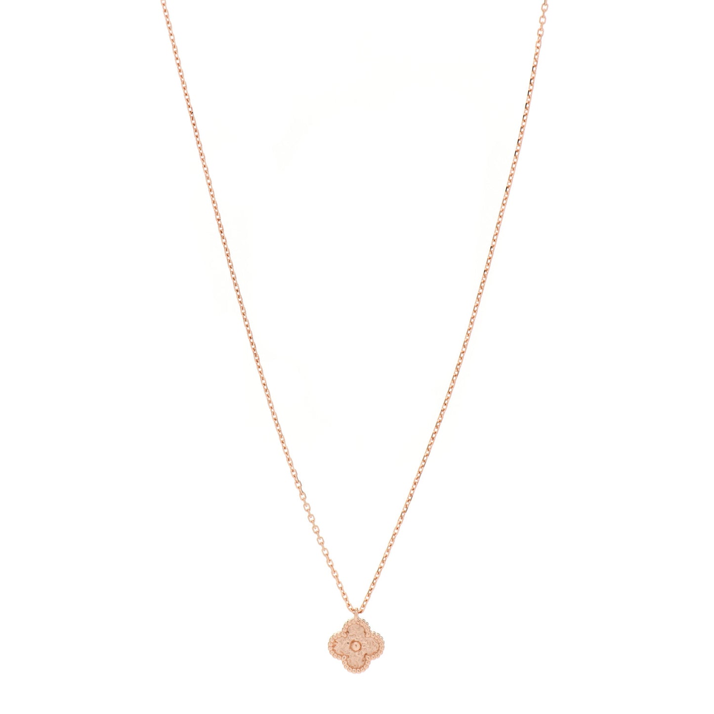 18K Rose Gold Sweet Alhambra Pendant Necklace