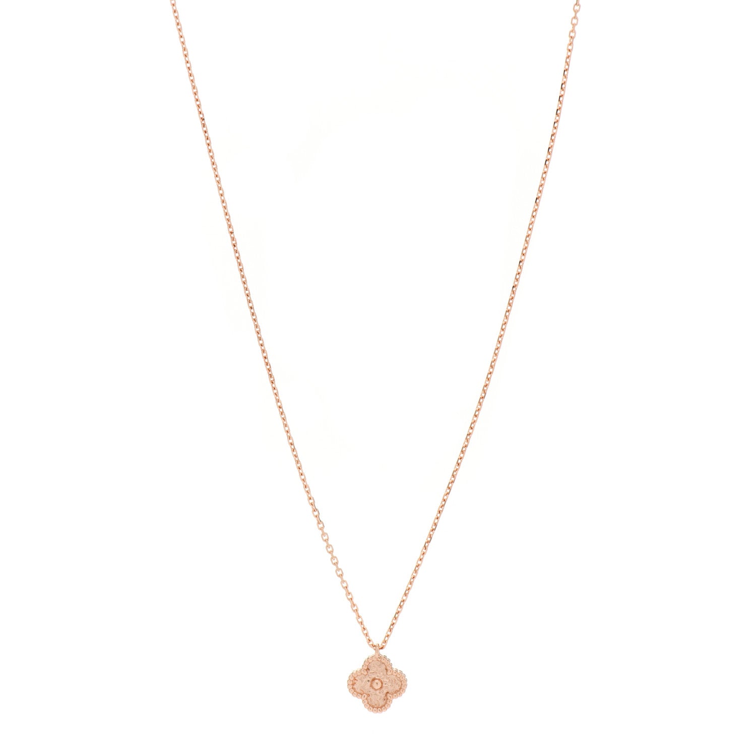 Van Cleef & Arpels 18K Rose Gold Sweet Alhambra Pendant Necklace 1 of 7