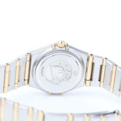 Omega Stainless Steel 18K Yellow Gold Diamond Bezel Mother of Pearl 22mm Constellation Quartz Watch 1267.75.00 4 of 7