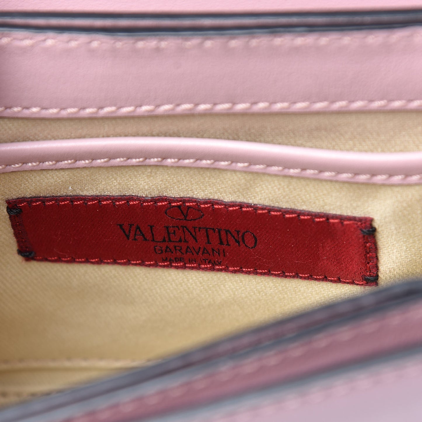Vitello Rockstud Flap Crossbody Bag Water Rose