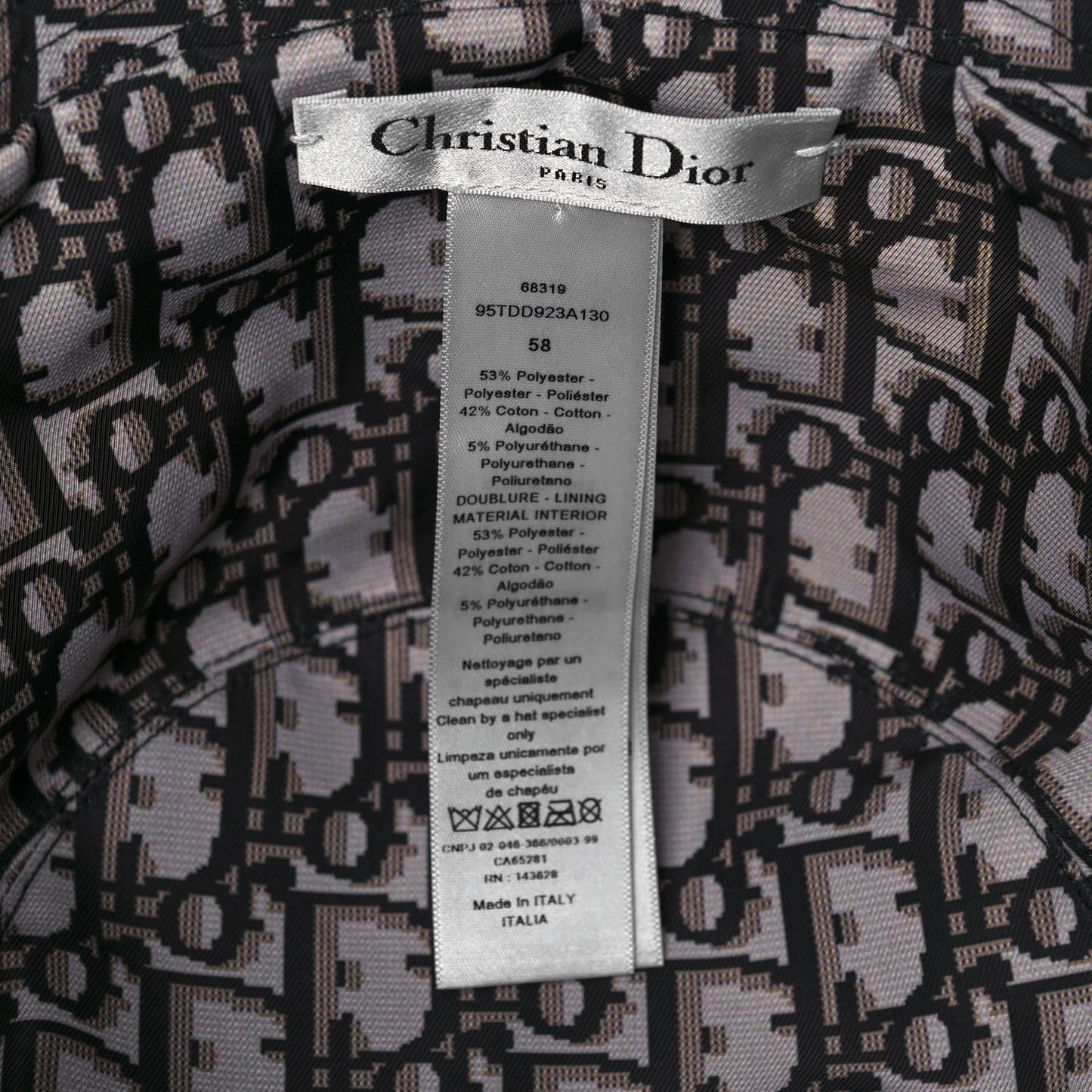 Oblique Reversible Teddy-D Brim Bucket Hat 58 Black