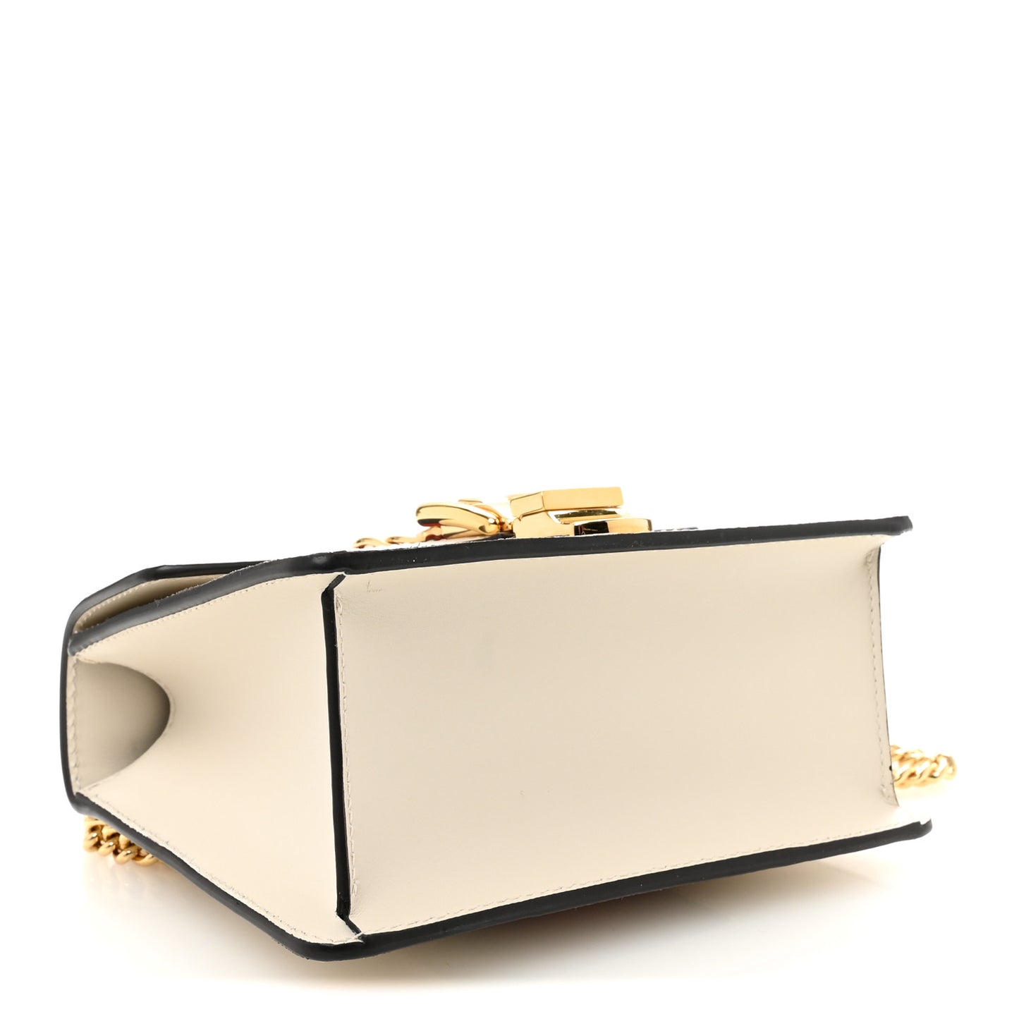 Calfskin Mini Sylvie Chain Shoulder Bag White