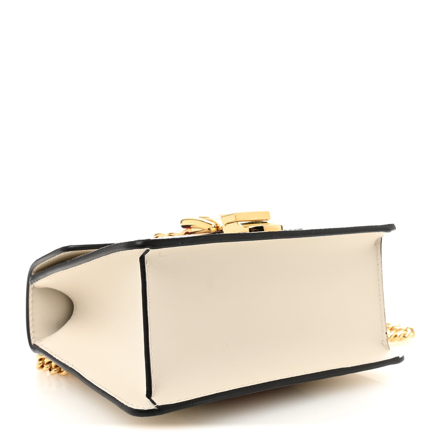 Gucci Calfskin Mini Sylvie Chain Shoulder Bag White 4 of 10