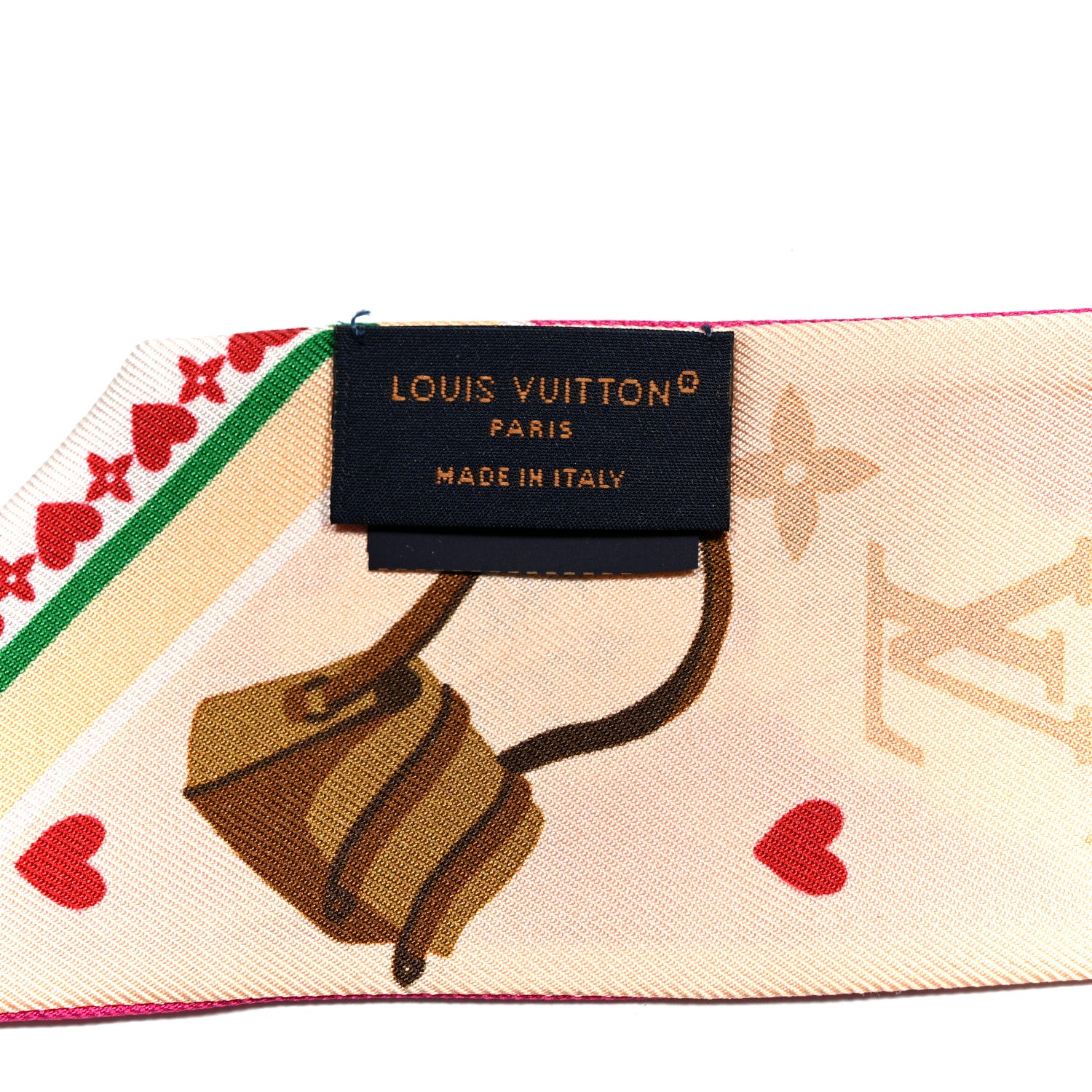 Louis Vuitton Silk Monogram LV Love Letters BB Bandeau Pink 4 of 4