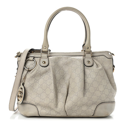Gucci Guccissima Medium Sukey Top Handle Bag White 1 of 4