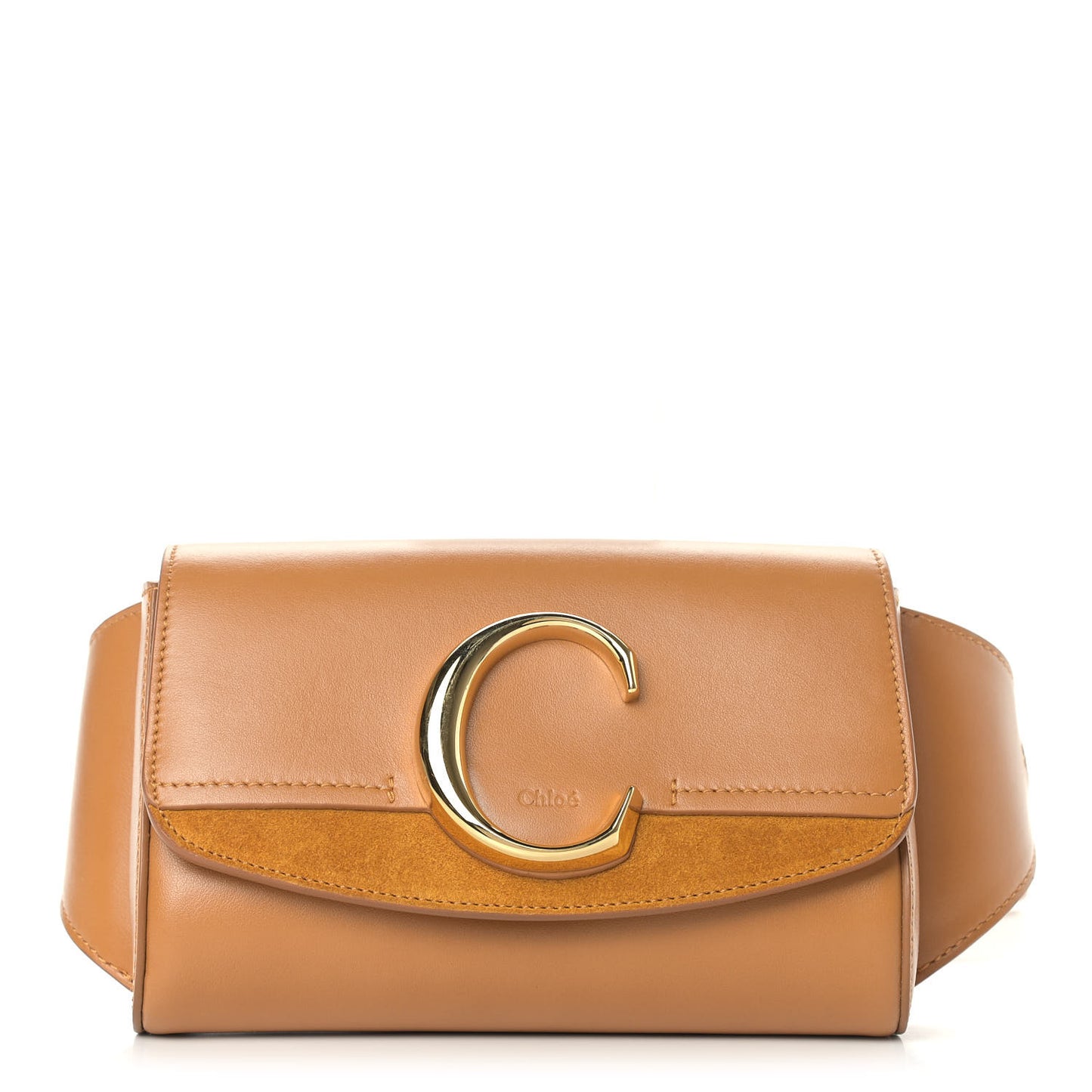 Calfskin Suede C Belt Bag Tan
