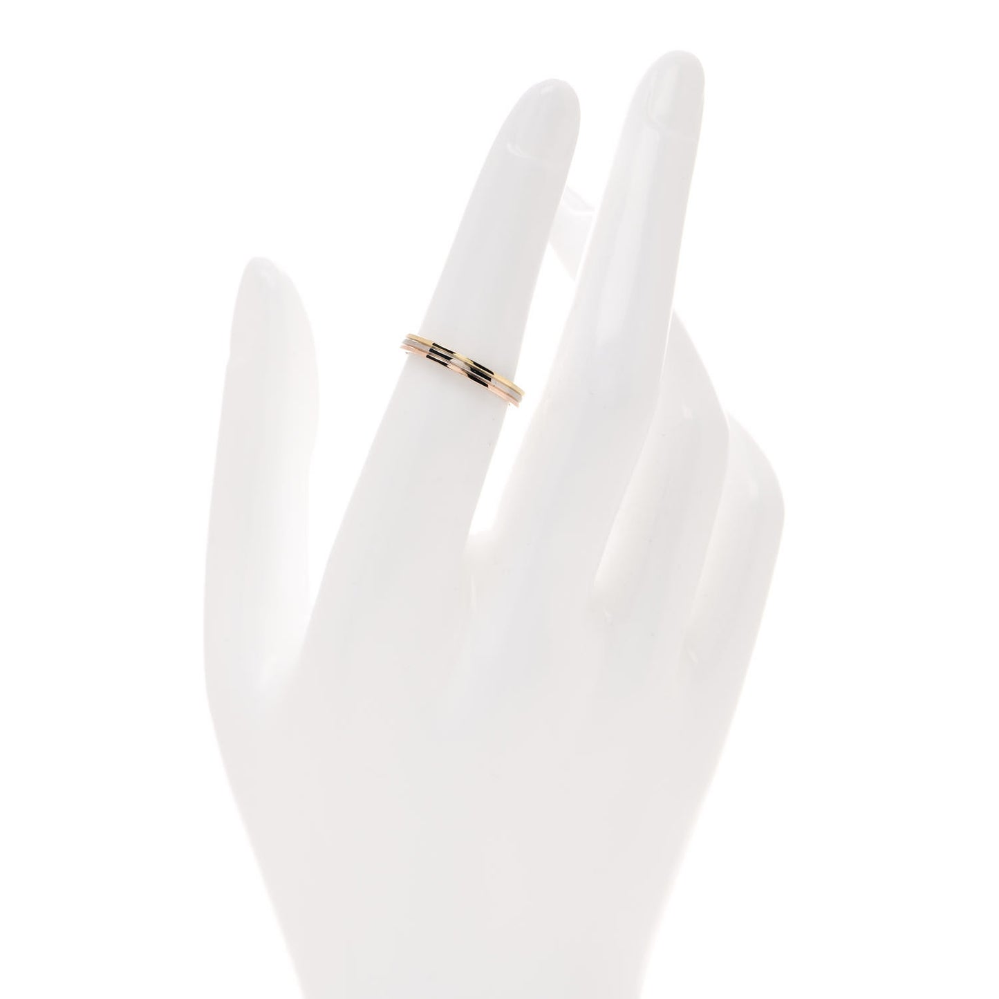 18K Pink White Yellow Gold 2.5mm Vendome Louis Cartier Wedding Band Ring 51 5.75